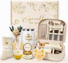 BodyRefresh Birthday Gifts for Women, Self Care Spa Gift Basket with Empty Ma...