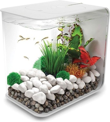 biOrb Flow 15 Aquarium with LED - 4 Gallon White - Opened Box / New