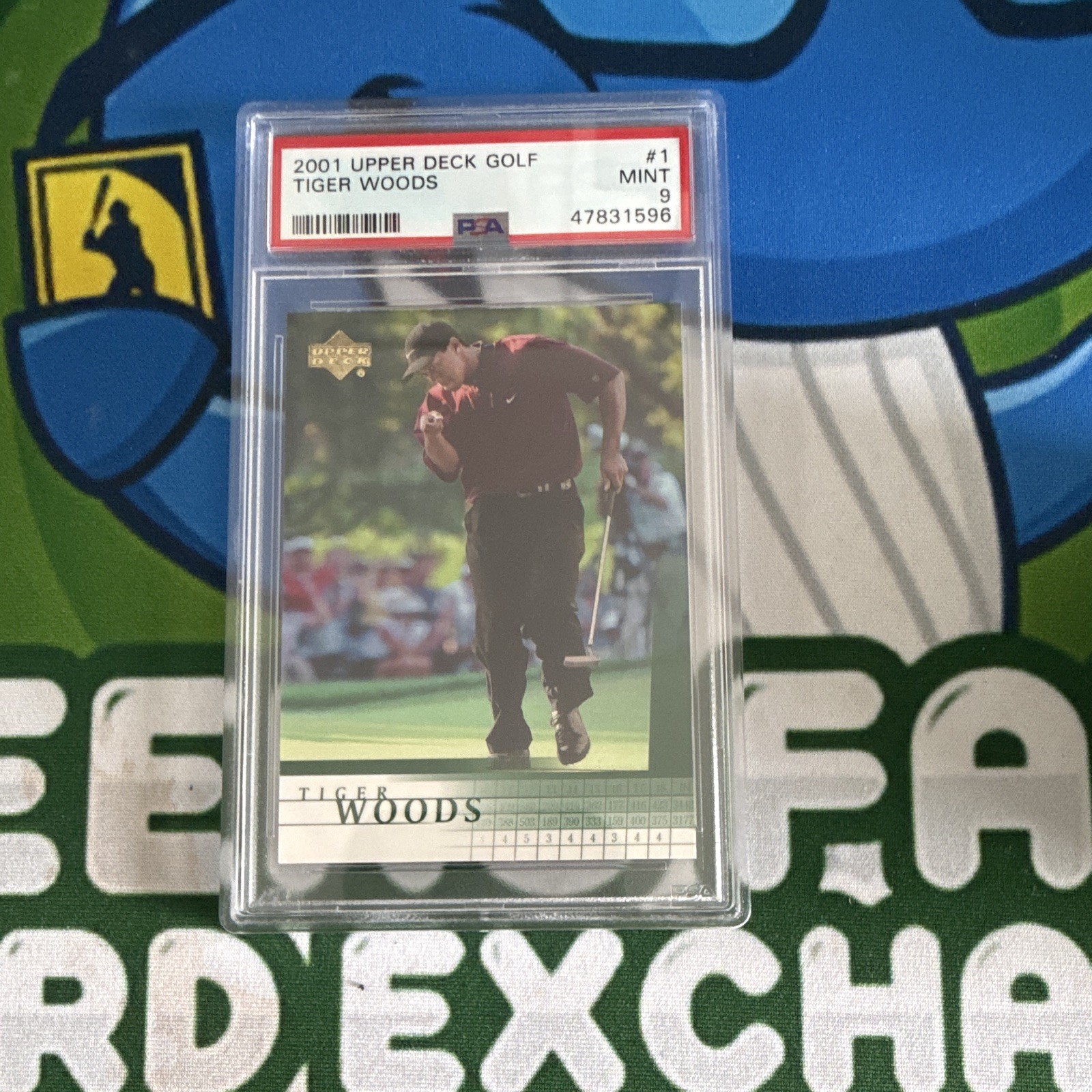 2001 Upper Deck Tiger Woods #1 (RC) PSA 9