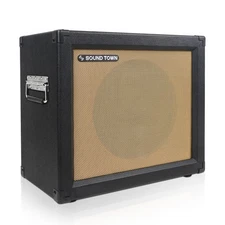 Sound Town 1 x 12" 65W Open-back Guitar Speaker Cabinet, Black (GUC112OBBK)