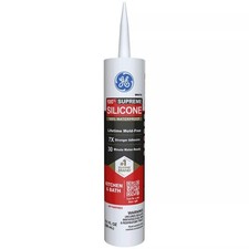 Supreme Silicone Caulk 10.1 oz Kitchen and Bath Sealant White
