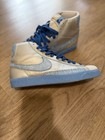 Nike Kids High Top Sneakers Beige/Blue Lace Up Round Toe Logo US 8.5 — photo 4