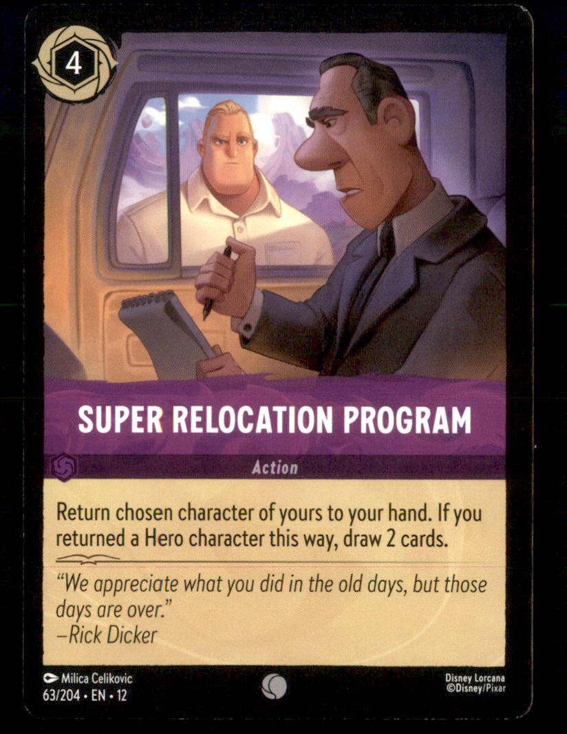 SUPER RELOCATION PROGRAM 63/204 COMMON WILDS UNKNOWN LORCANA NM/M CELIKOVIC