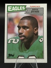 1987 KEITH BYARS TOPPS NFL ROOKIE CARD RC PHILADELPHIA EAGLES DOLPHINS IT1673. rookie card picture