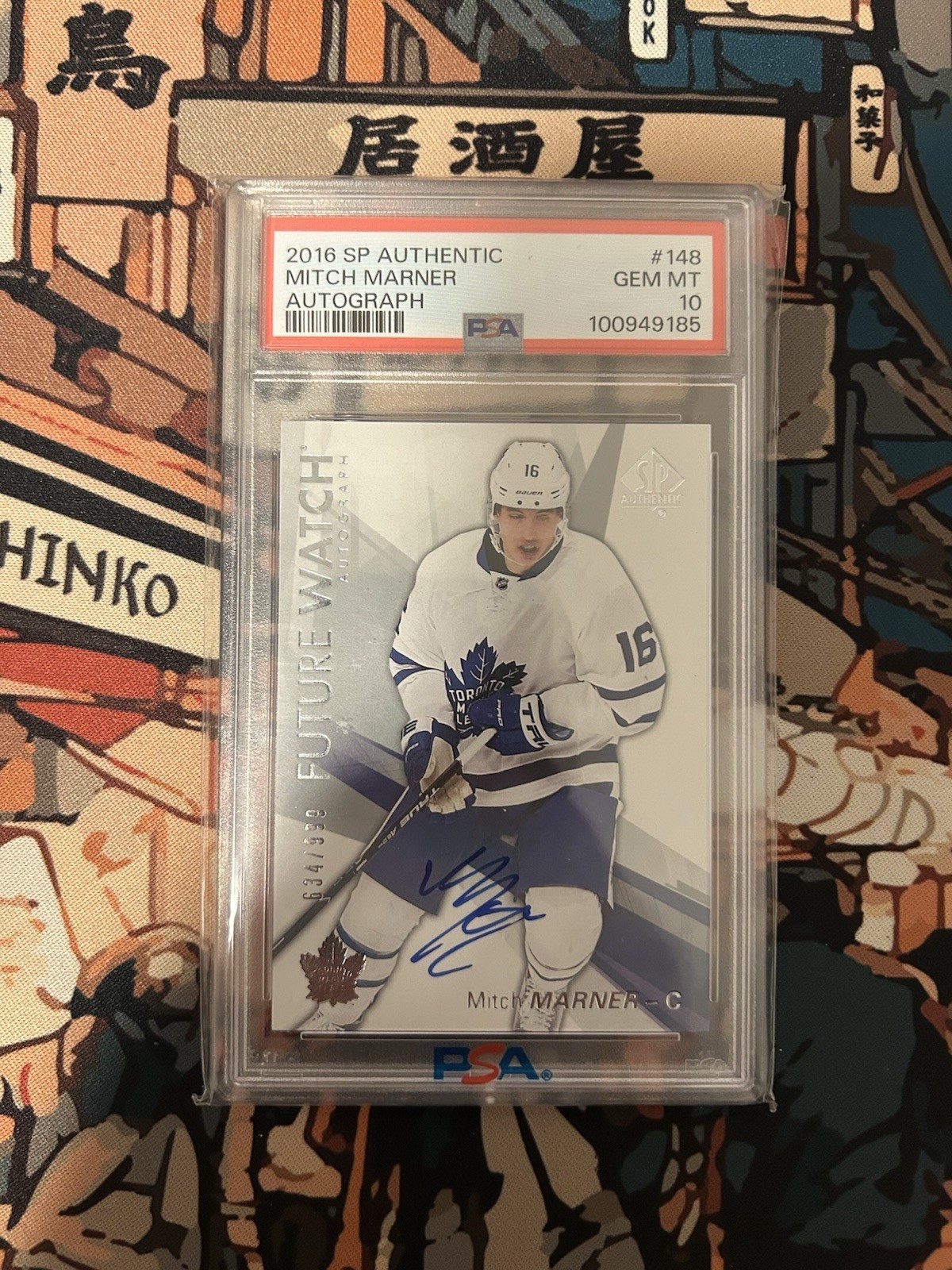 2016-17 SP Authentic Future Watch #148 MITCH MARNER AUTO RC /999 * PSA 10 Gem 10