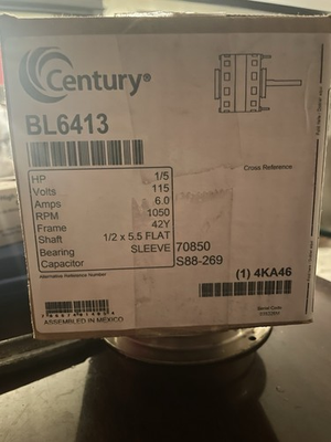 #ad Century Blower Motor Bl6413 1 5 Hp $87.00