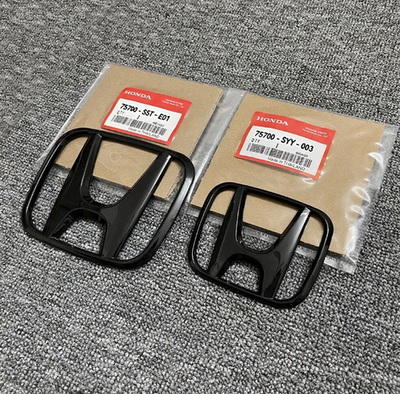 #ad 2PC Black Front Grille Trunk Emblem Logo For Honda Accord Sedan 4Dr Sport Badge $17.83