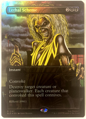 MTG Lethal Scheme (Rainbow Foil) Secret Lair x Iron Maiden 2187 NM