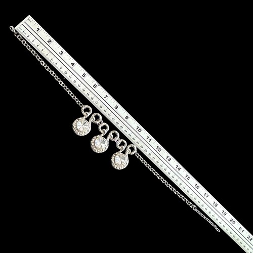 Grobes Statement Latz Halsband Halskette silberfarben Strass Runway Festzug - Bild 6 von 7