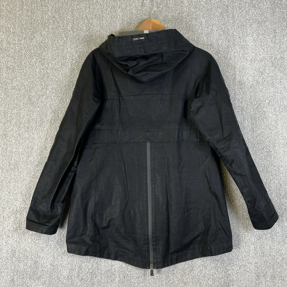 Herno Laminar Jacket Womens Size 40 UK 8 Black Linen Waterproof Windproof - Image 2 of 4