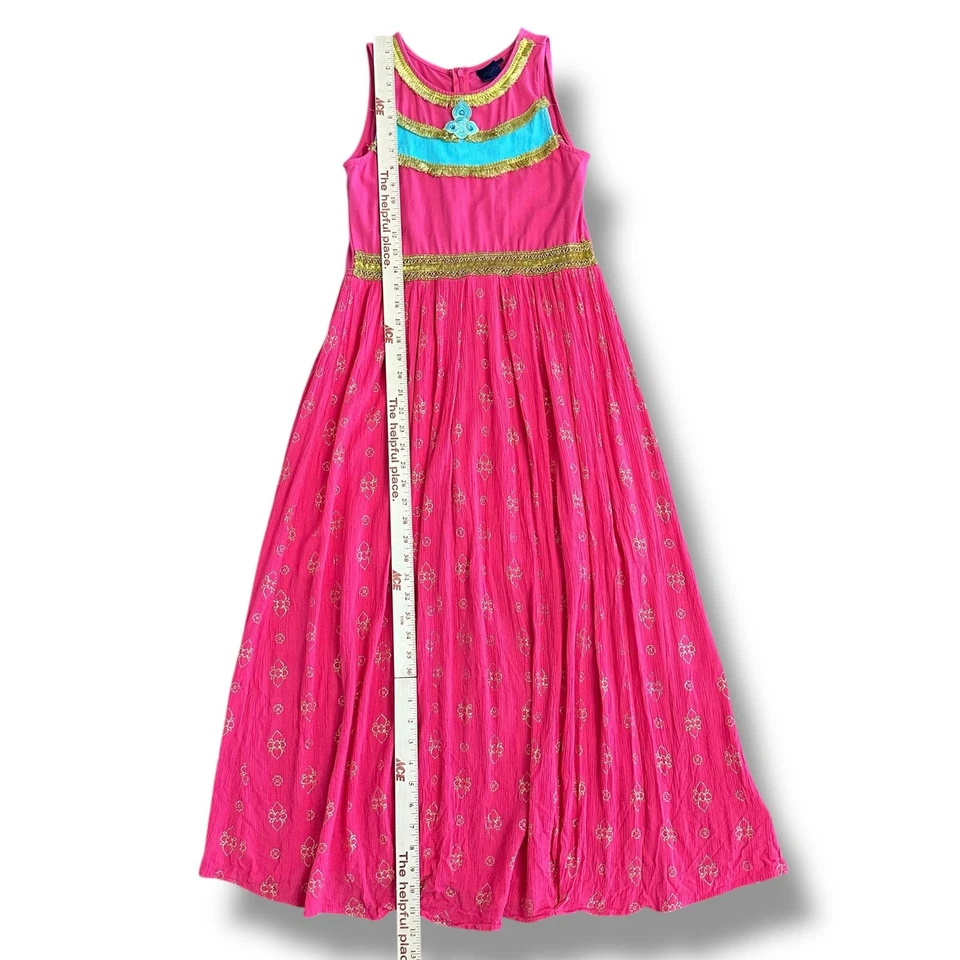 Maxi Disfraz Vestido Disney Aladdin Jazmín Rosa y Dorado Niñas XL 14/16 Mad Engine Foto 4 de 4