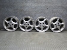 SET OF 4 AMERICAN RACING AR-57 R14 14" WHEEL RIM 14X6J ET30 4x100 W CENTER CAPS