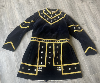 VINTAGE Ward-Stilson Co Lodge Jacket Tunic Mens Large Black Velvet Regalia 1900s