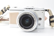 Exc OLYMPUS PEN E-P1 White w/ 14-42mm Lens Battery SD Card Tested 45