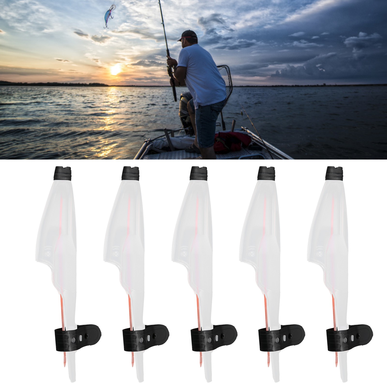 5pcs Adjustable Fishing Rod Tip Cap Protector For Sea Fishing Accessories Use