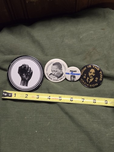 Vintage "Black Power" Civil Rights Movement Jesse Jackson rare Pin Button Lot