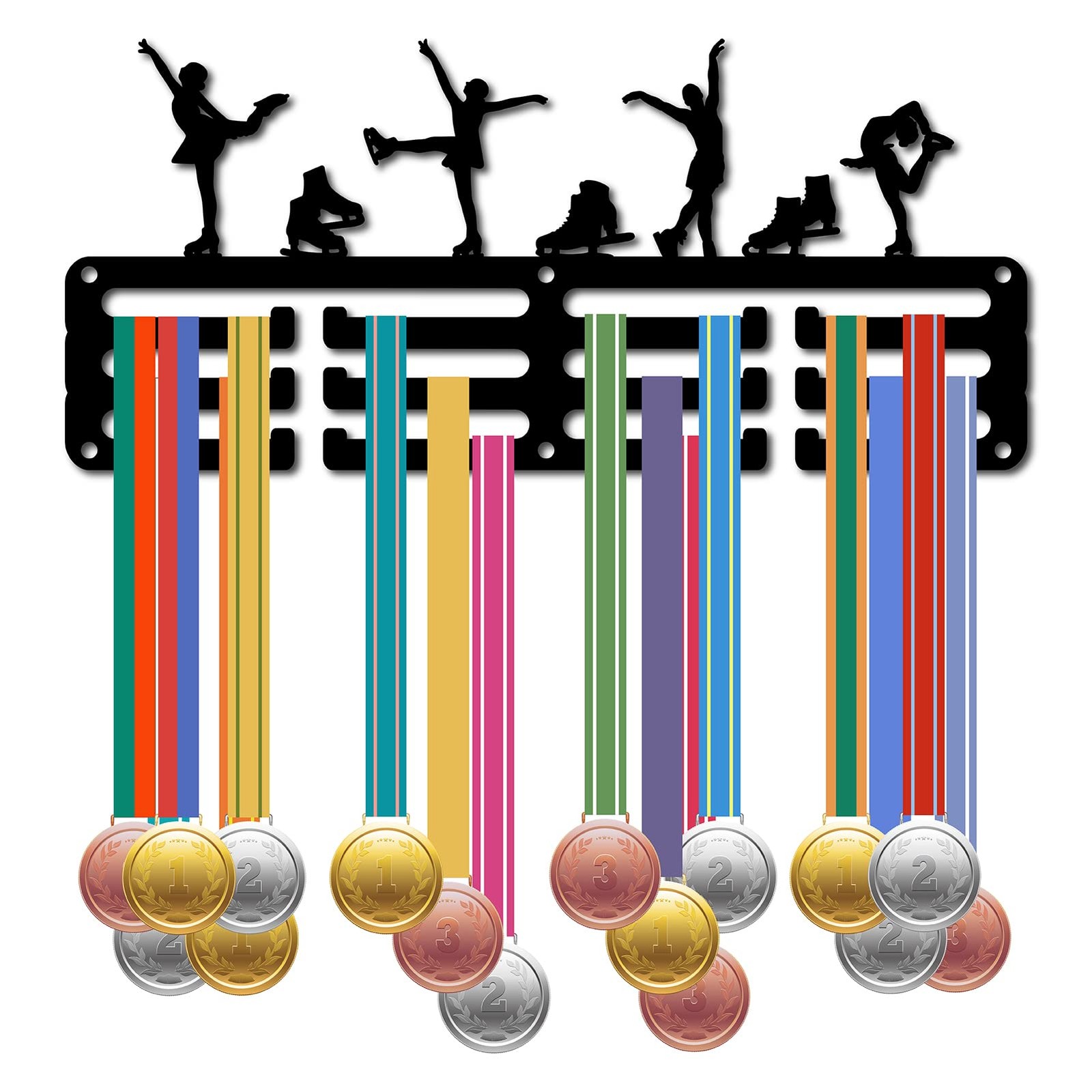 Porte-médaille patinage sur glace pour décoration murale de chambre d'enfant
