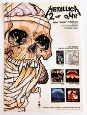 METALLICA~2 OF ONE VIDEO~1989 ALBUMS PROMO~MAGAZINE PRINT AD ADVERT POSTER PINUP