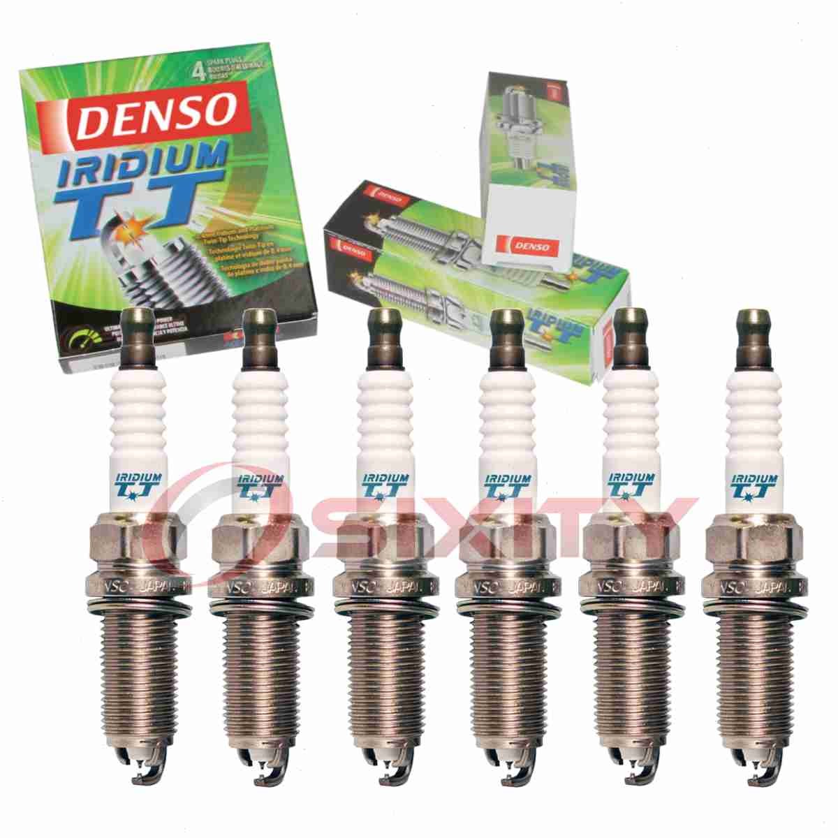 6 pc DENSO 4705 Iridium TT Spark Plugs for IKBH20TT 90919-01279 90919-01263 jl