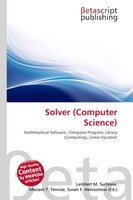 Lambert M. Surhone (U. A.) | Solver (Computer Science) | Taschenbuch | Englisch