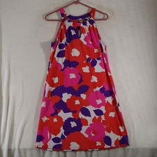 Jude Connally Women's M Floral Print Halter Shift Dress Made in USA