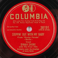 Dinah Shore Steppin' Out With My Baby / Better Luck Next Time 10" 78rpm Record