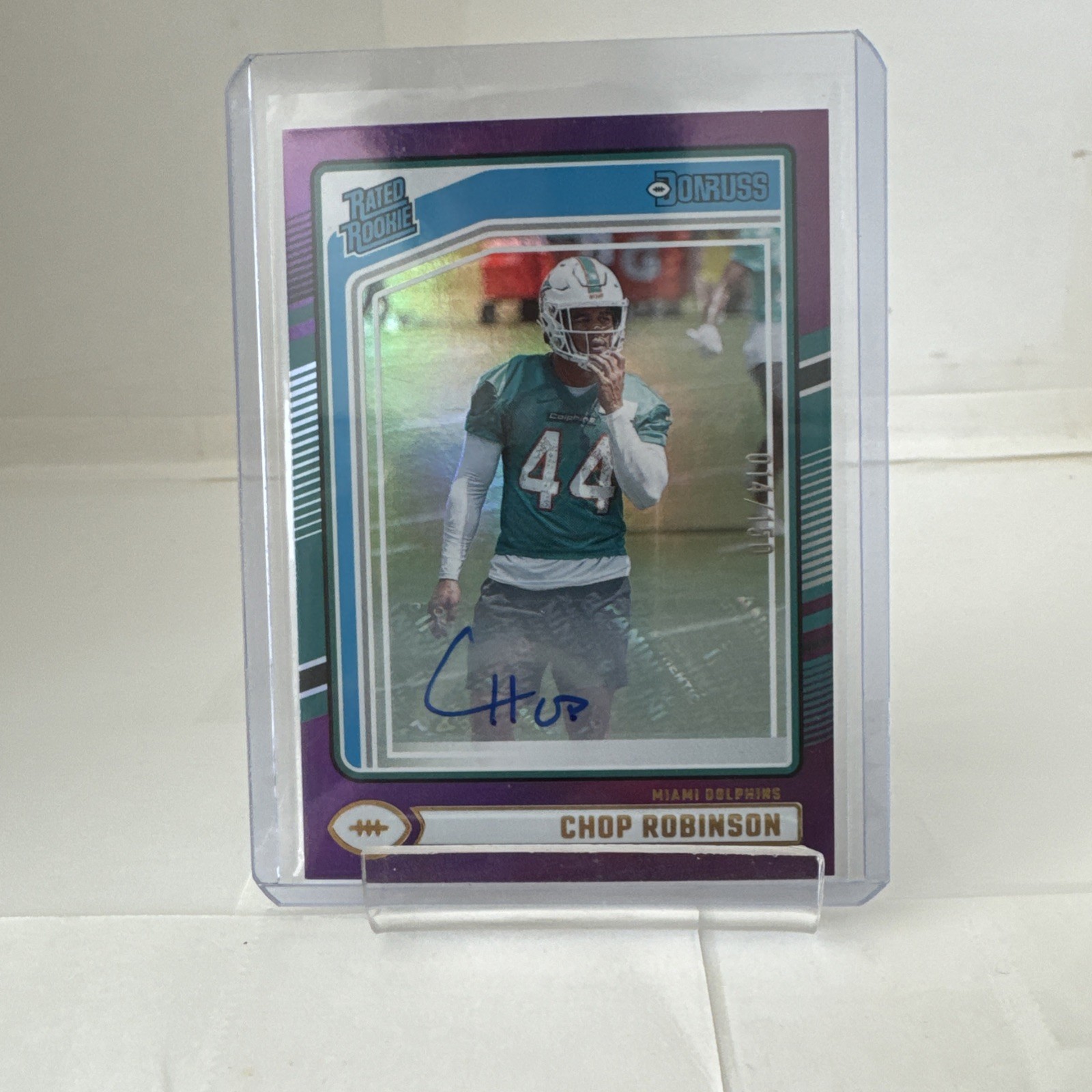 2024 Donruss Rated Rookies Autographs Purple #351 Chop Robinson Auto /150