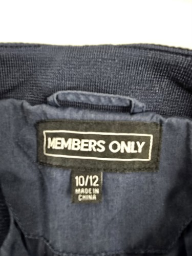 Members Only Jacket 10 / 12 Blue Full Zip Bomber Urban Retro Boys Vintage 80s 90 - Picture 3 of 8