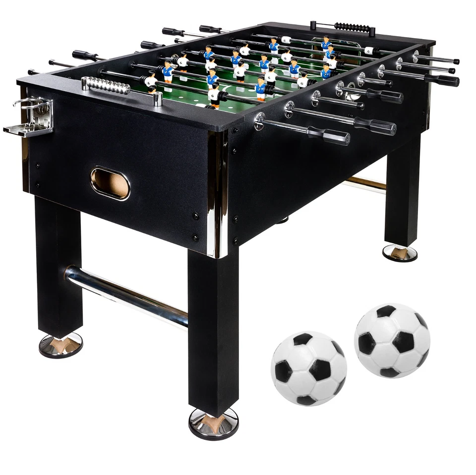 GAMES PLANET® Profi Tischfussball Leeds Kicker schwarz - Bild 2 von 4