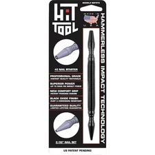 HIT Tool 2/32 In. x 7 In. HSS Steel Hammerless Spring Loaded Nail Starter & Nail