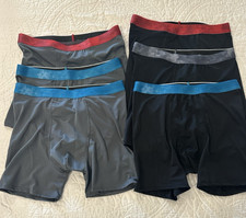 NEW Hanes Moves Performance Underwear Boxers Boy XL 6 Pair Pack Black Grey
