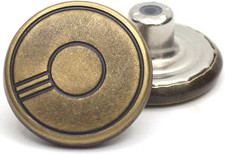 12 Sets Brass Jean Tack Buttons No Sew Metal Buttons