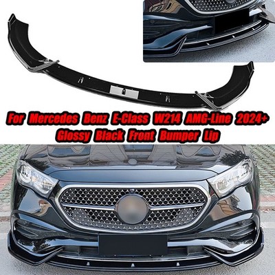 Car Front Bumper Spoiler Lip Kit Black For Benz E Class W214 24+ E260 E300 AMG