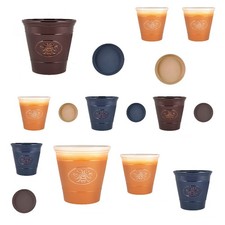 Bee Design Plant Pots Saucers Medium Large Extra Large Blue Brown Honey Orange