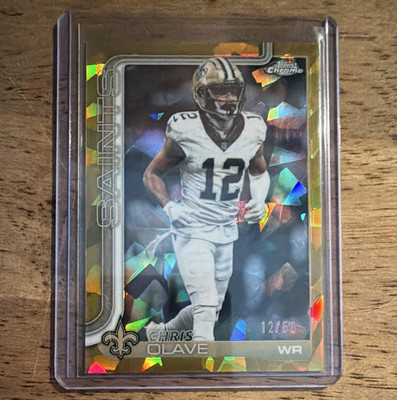 Topps Chrome Sapphire 2025 Chris Olave #216 Saints Gold /50 Serial Numbered
