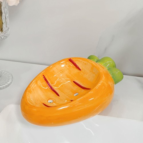 Cartoon Carrot Soap Box Cute Watermelon Soap Dish Soap Holder Toilet - Picture 7 of 14
