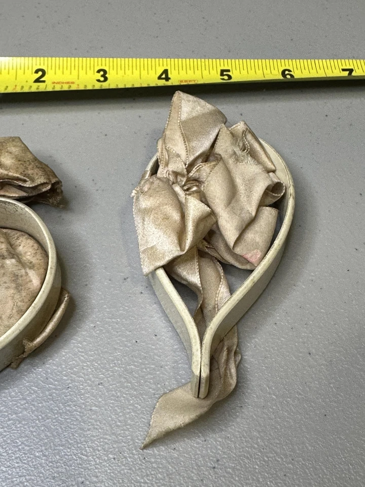 Antiguo Accesorio de Disfraz Boda Años 40 50 Zapatos de Pelo Foto 4 de 4