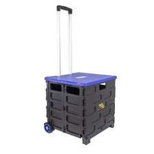 dbest products Quik Cart Pro Wheeled Rolling Crate Teacher Utility with seat ...