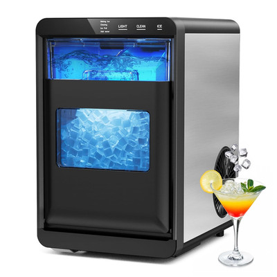 Countertop Nugget Ice Maker, 45Lbs/24H, Self-Cleaning, Ready in 10 Min