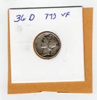 1936 D Mercury Silver Dime 773 VF