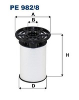 Kraftstofffilter Filtron Pe 982/8 Mit Filterheizung Filtereinsatz FüR Opel U9 3