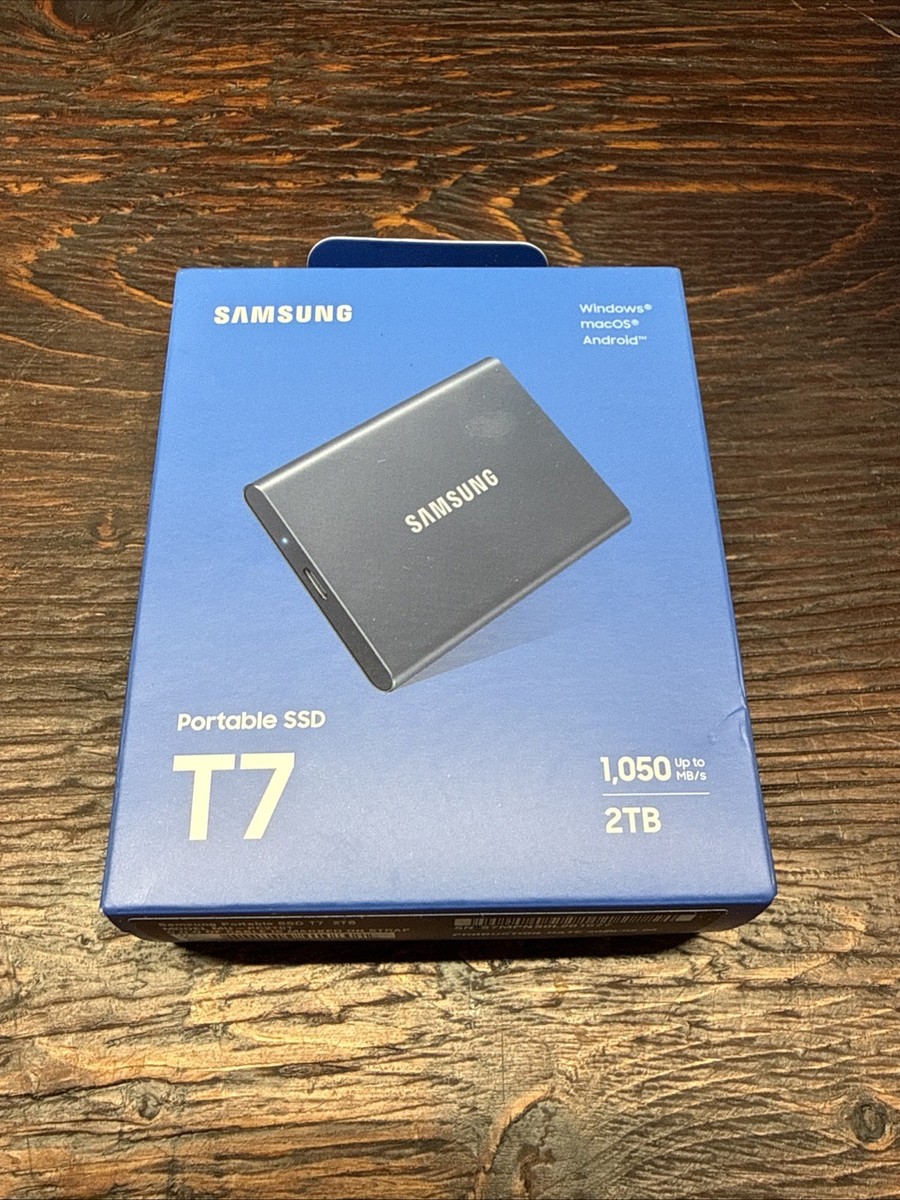 Samsung T7 2TB USB 3.2 Portable Solid State Drive - Titan Grey for