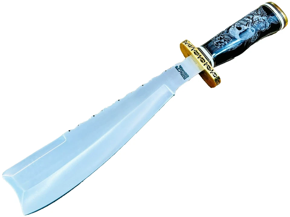 Cubiertos de impacto cuchillo táctico hecho a medida RARO cuchillos de machete de combate hechos a mano Foto 4 de 4