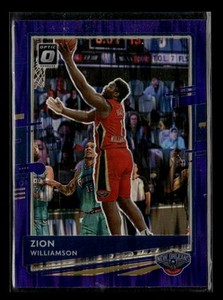 2020-21 Donruss Optic #40 Zion Williamson Purple Shock