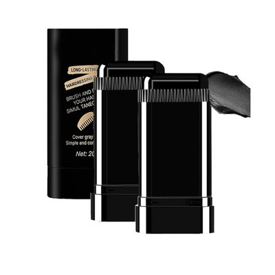 2-in-1 Hair Color Stick Comb Waterproof Sweat-Proof Quick Root Touch-Up BLACK