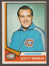 1974-75 O-PEE-CHEE OPC HOCKEY CARD - #261 SCOTTY BOWMAN