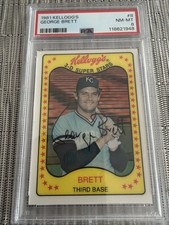 1981 KELLOGGS #8 GEORGE BRETT PSA 8 KANSAS CITY ROYALS HOF BASEBALL CARD