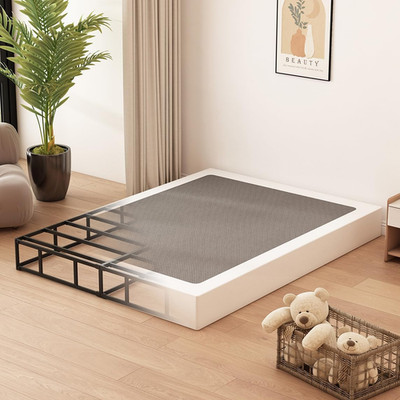 King Box Spring 8 Inch, High Profile Metal Box Spring King Bed Base with Fabric