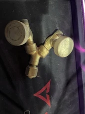 Superior Products Y Connector  Brass Fuel Gas