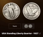 USA Standing Liberty court 1927 ￼ SILVER US COIN ￼￼